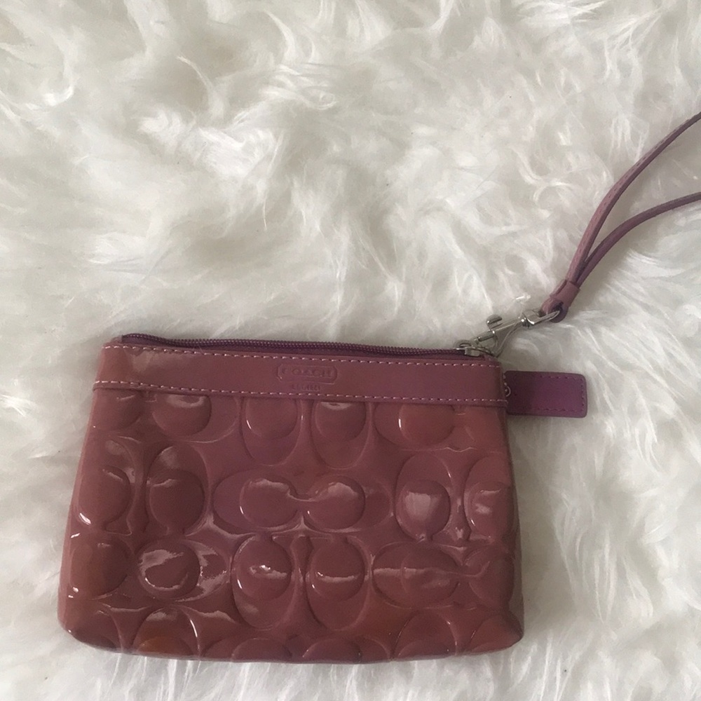 Pink Coach Wristlet